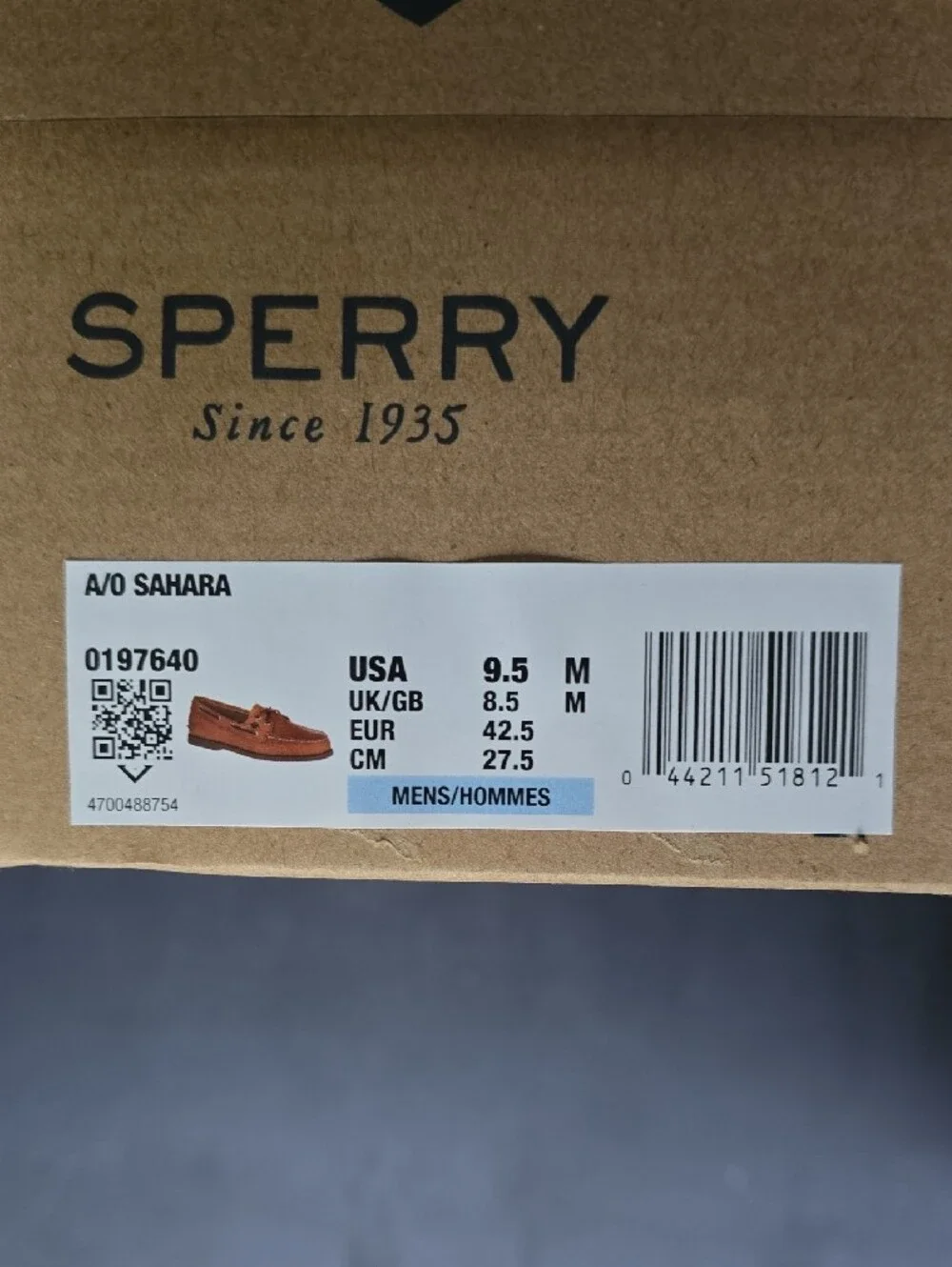 Sperry Men's Two-Tone Brown and Tan Leather Sahara Boat Shoes